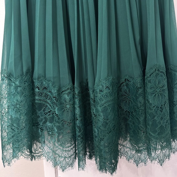 Self Portrait Elegant Women's Deep Green Midi Dress - Picture 14 of 14